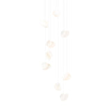Pebble Chandelier 9: Cluster + Pearl + White Sandtex