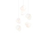 Pebble Chandelier 6: Double Helix + Pearl + White Sandtex