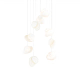 Pebble Chandelier 9: Double Helix + Pearl + White Sandtex
