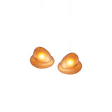 Pebble Linear 2 Pendant Light: A + Citrine + Citrine + White Sandtex