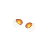 Pebble Linear 2 Pendant Light: A + Pearl + Citrine + White Sandtex