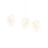 Pebble Linear 3 Pendant Light: A + Pearl + Pearl + White Sandtex