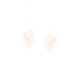 Pebble Linear 2 Pendant Light: A+ Pearl + Pearl + White Sandtex