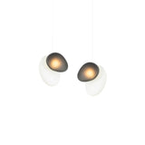 Pebble Linear 2 Pendant Light: A + Pearl + Slate + White Sandtex