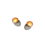 Pebble Linear 2 Pendant Light: A + Slate + Citrine + White Sandtex