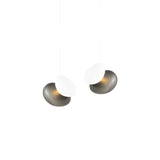 Pebble Linear 2 Pendant Light: A + Slate + Pearl + White Sandtex