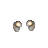 Pebble Linear 2 Pendant Light: A + Slate + Slate + White Sandtex