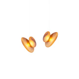 Pebble Linear 2 Pendant Light: B + Citrine + Citrine + White Sandtex