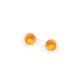 Pebble Linear 2 Pendant Light: B + Pearl + Citrine + White Sandtex