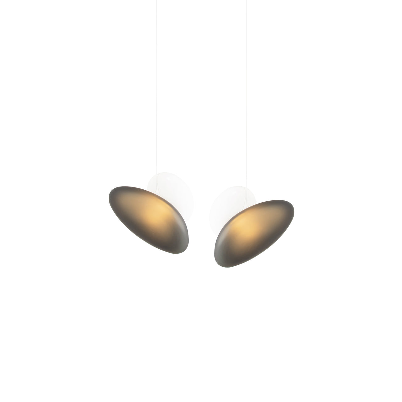 Pebble Linear 2 Pendant Light: B + Slate + Pearl + White Sandtex