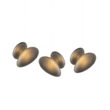Pebble Linear 3 Pendant Light: B + Slate + Slate + White Sandtex