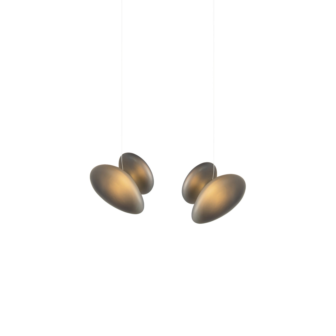 Pebble Linear 2 Pendant Light: B + Slate + Slate + White Sandtex