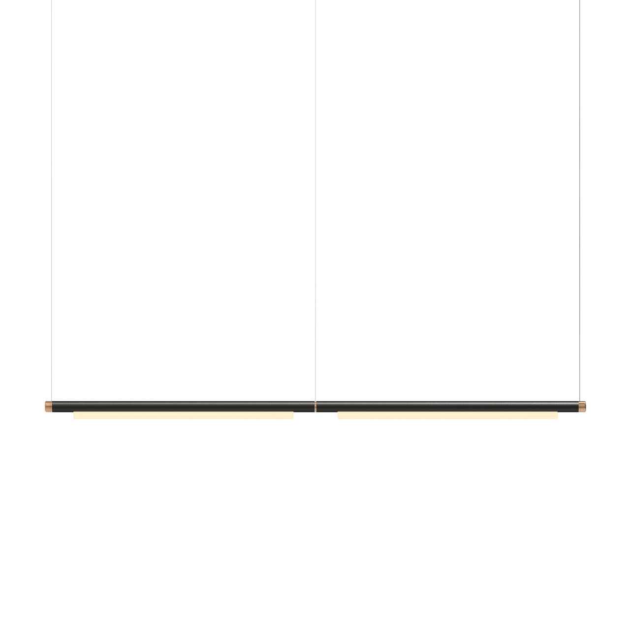 Pipeline 125.2 Linear Pendant Light: Black + Copper