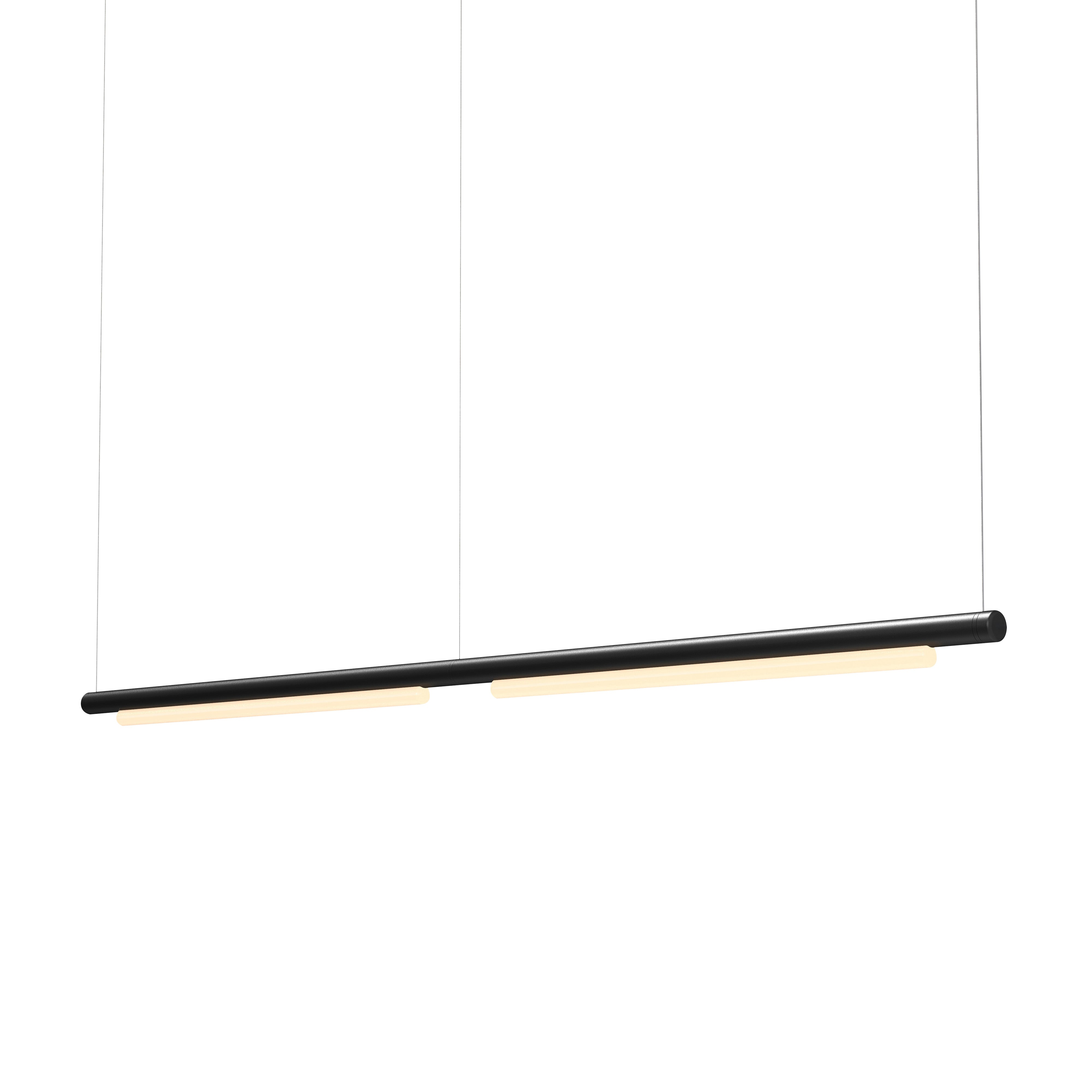 Pipeline 125.2 Linear Pendant Light: Black + Black