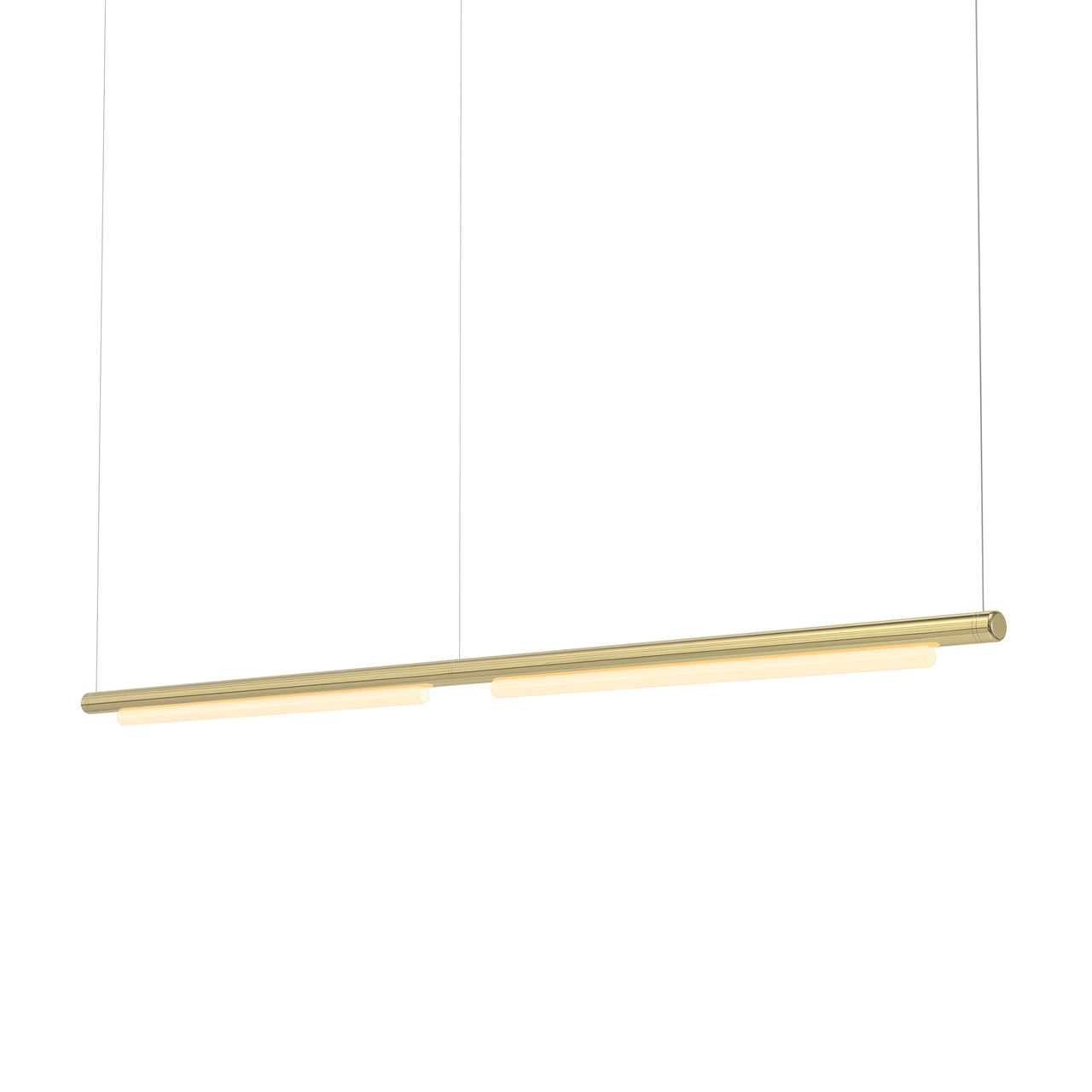 Pipeline 125.2 Linear Pendant Light: Brass + Brass