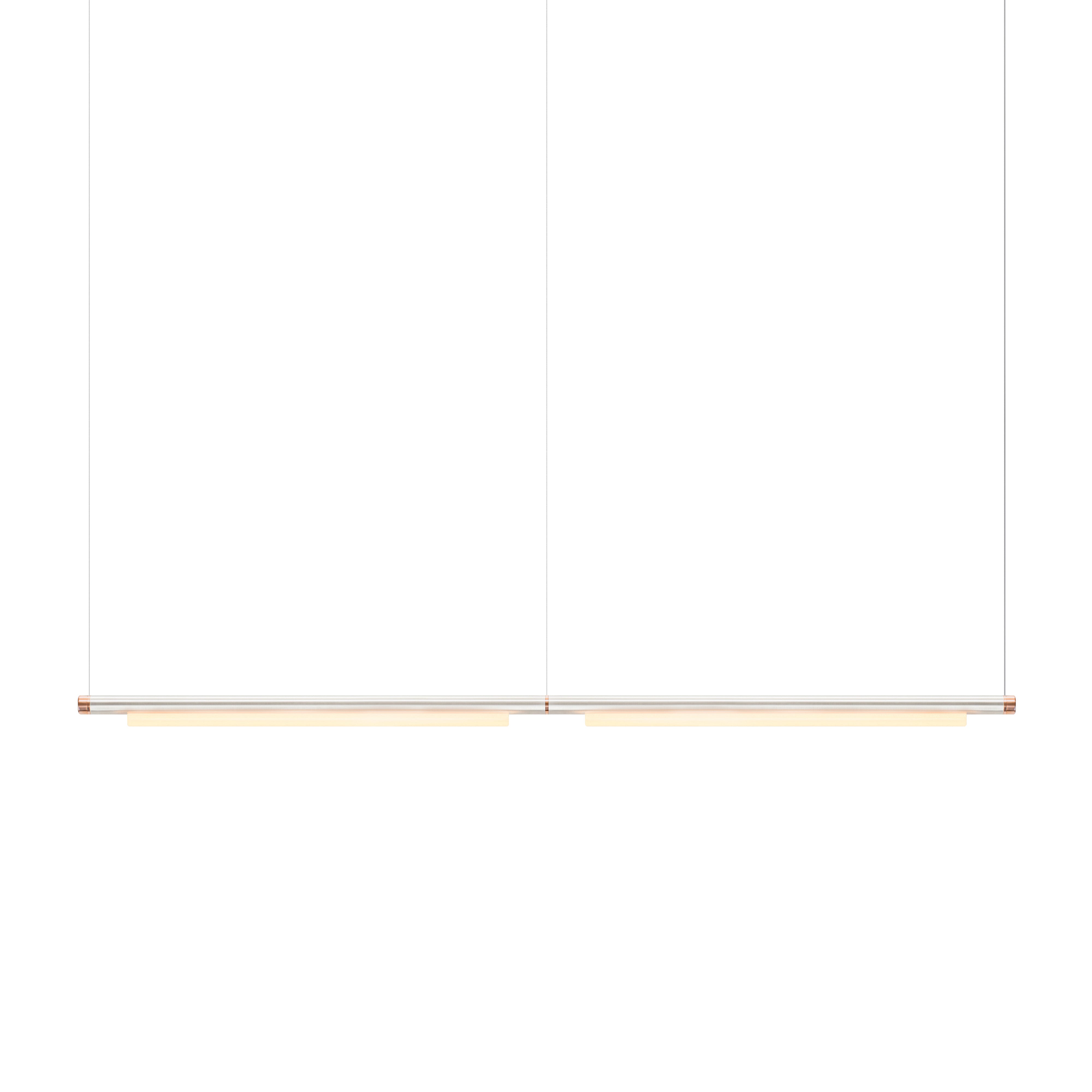Pipeline 125.2 Linear Pendant Light: Raw + Copper