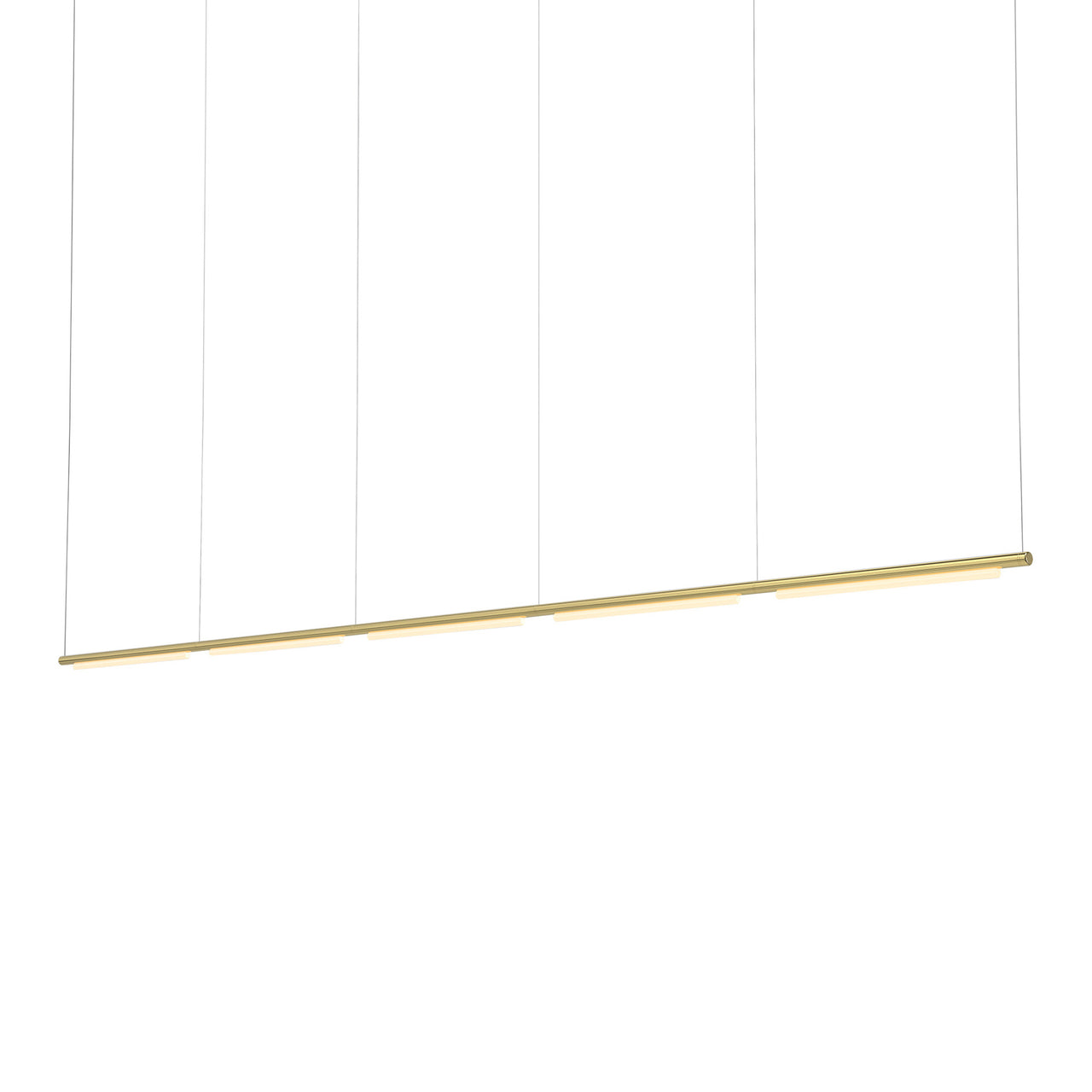 Pipeline 125.5 Linear Pendant Light: Brass + Brass
