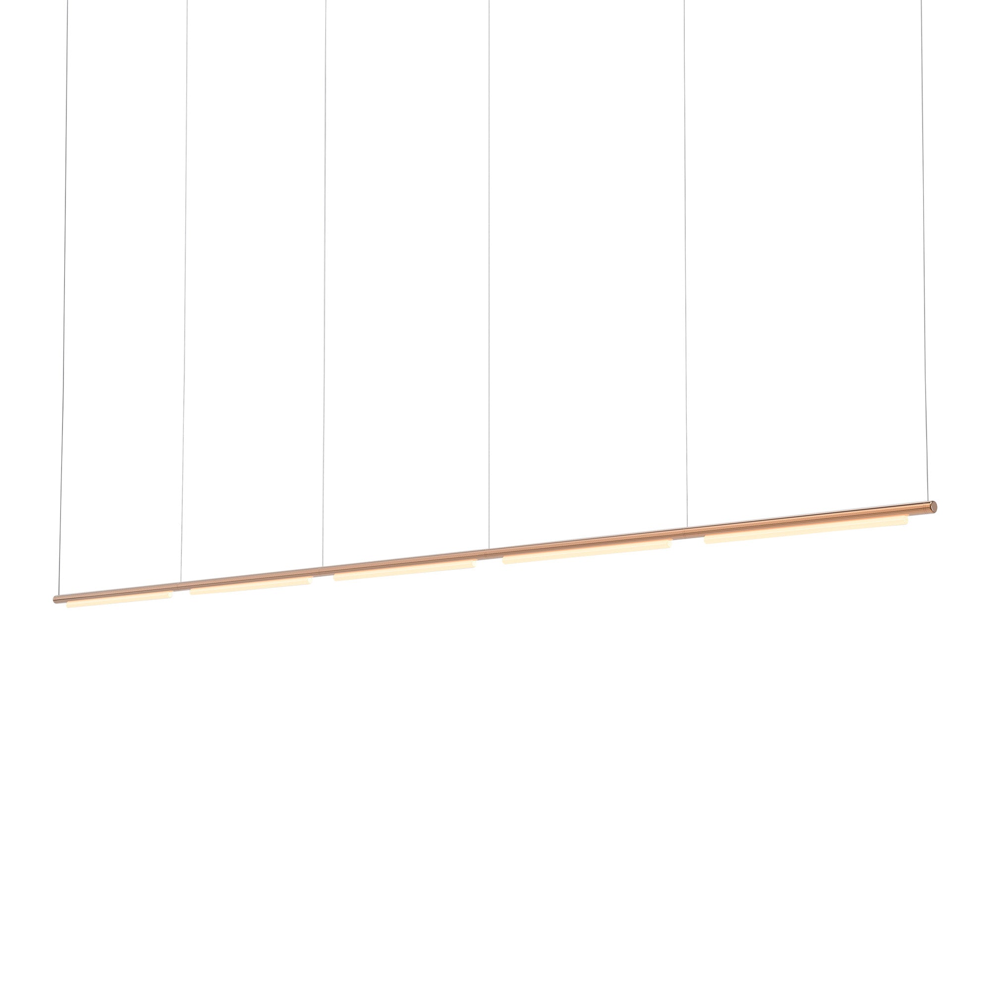 Pipeline 125.5 Linear Pendant Light: Copper + Copper