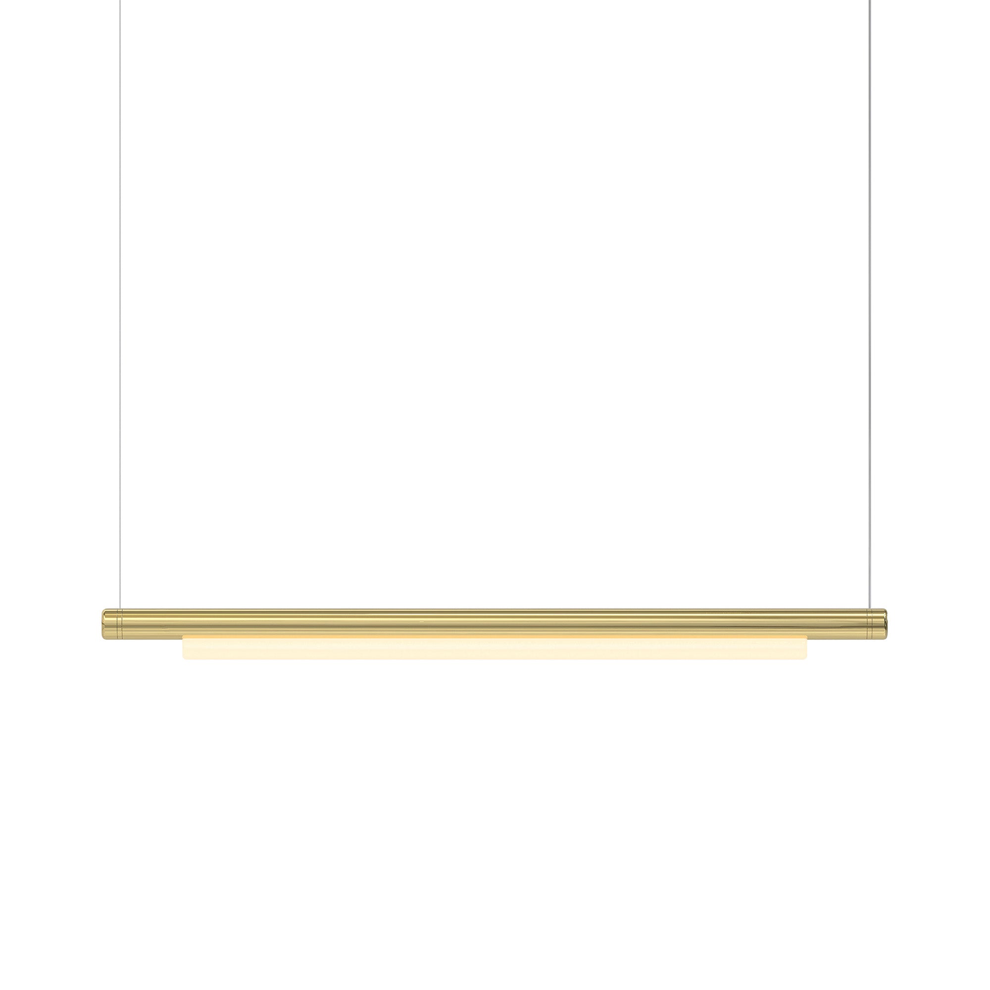 Pipeline 125 Pendant Light: Brass + Brass
