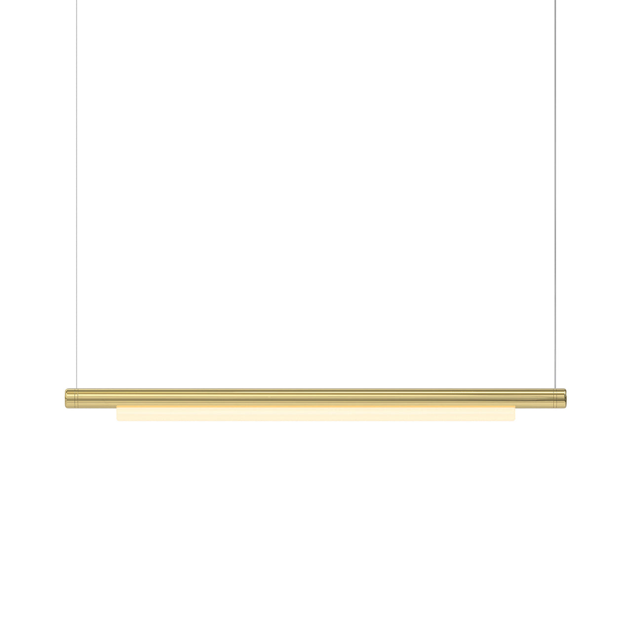 Pipeline 125 Pendant Light: Brass + Brass