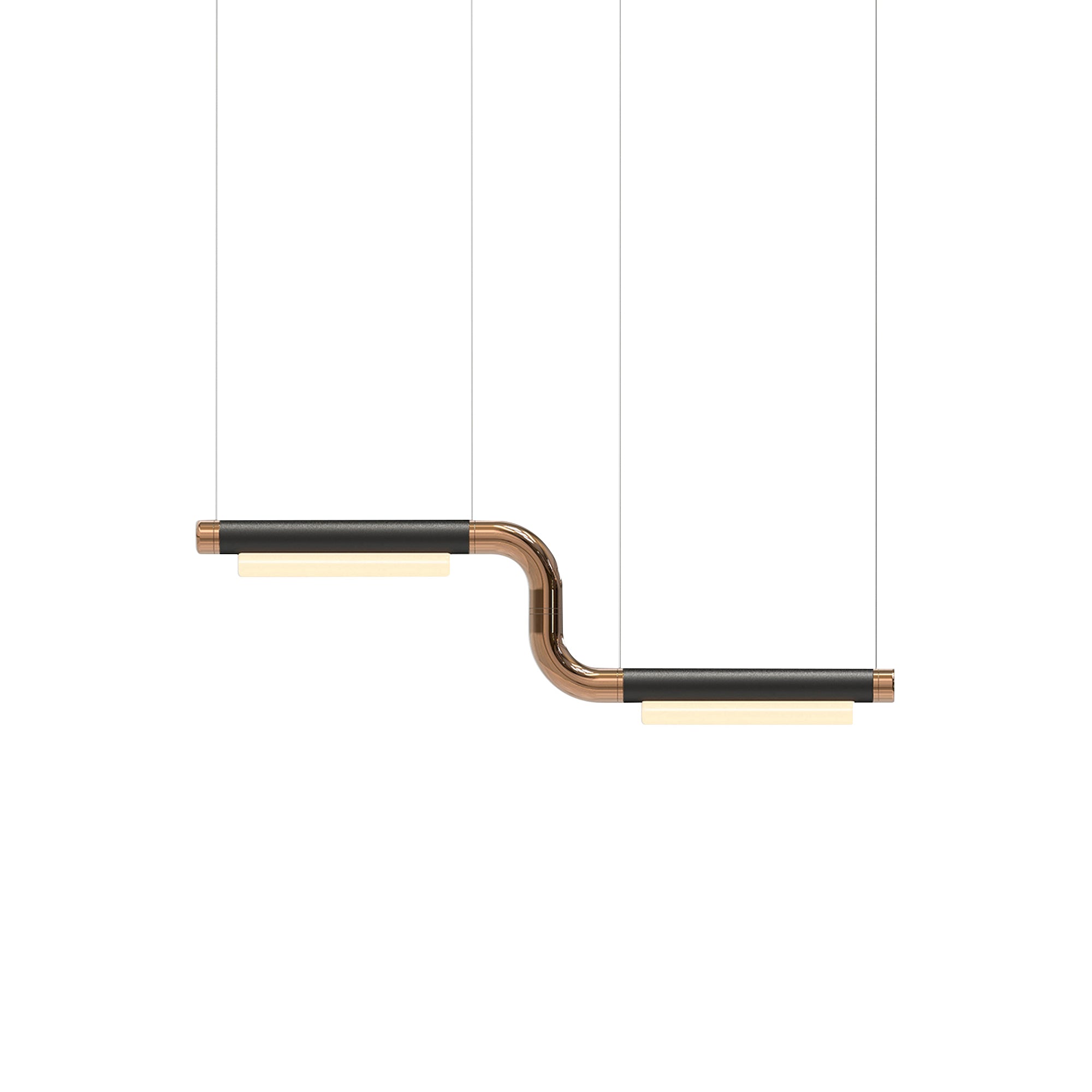 Pipeline CM1 Pendant Light: Black + Copper