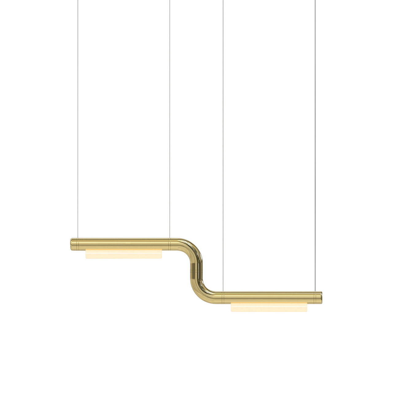 Pipeline CM1 Pendant Light: Brass + Brass