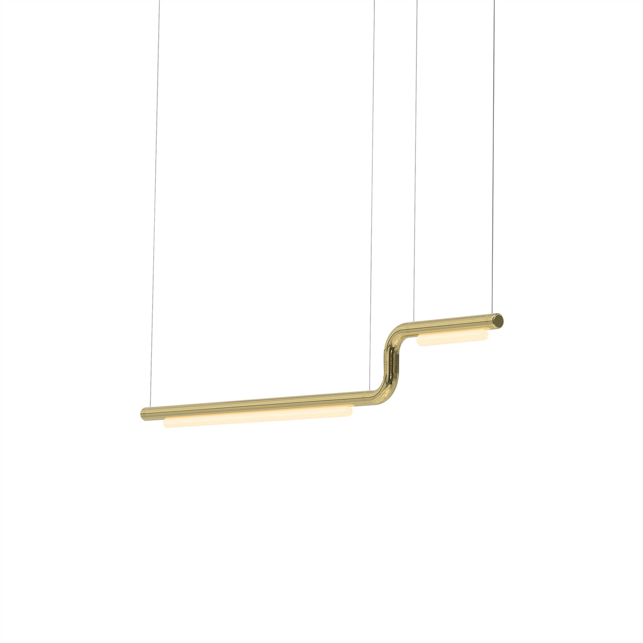 Pipeline CM2 Pendant Light: Brass + Brass