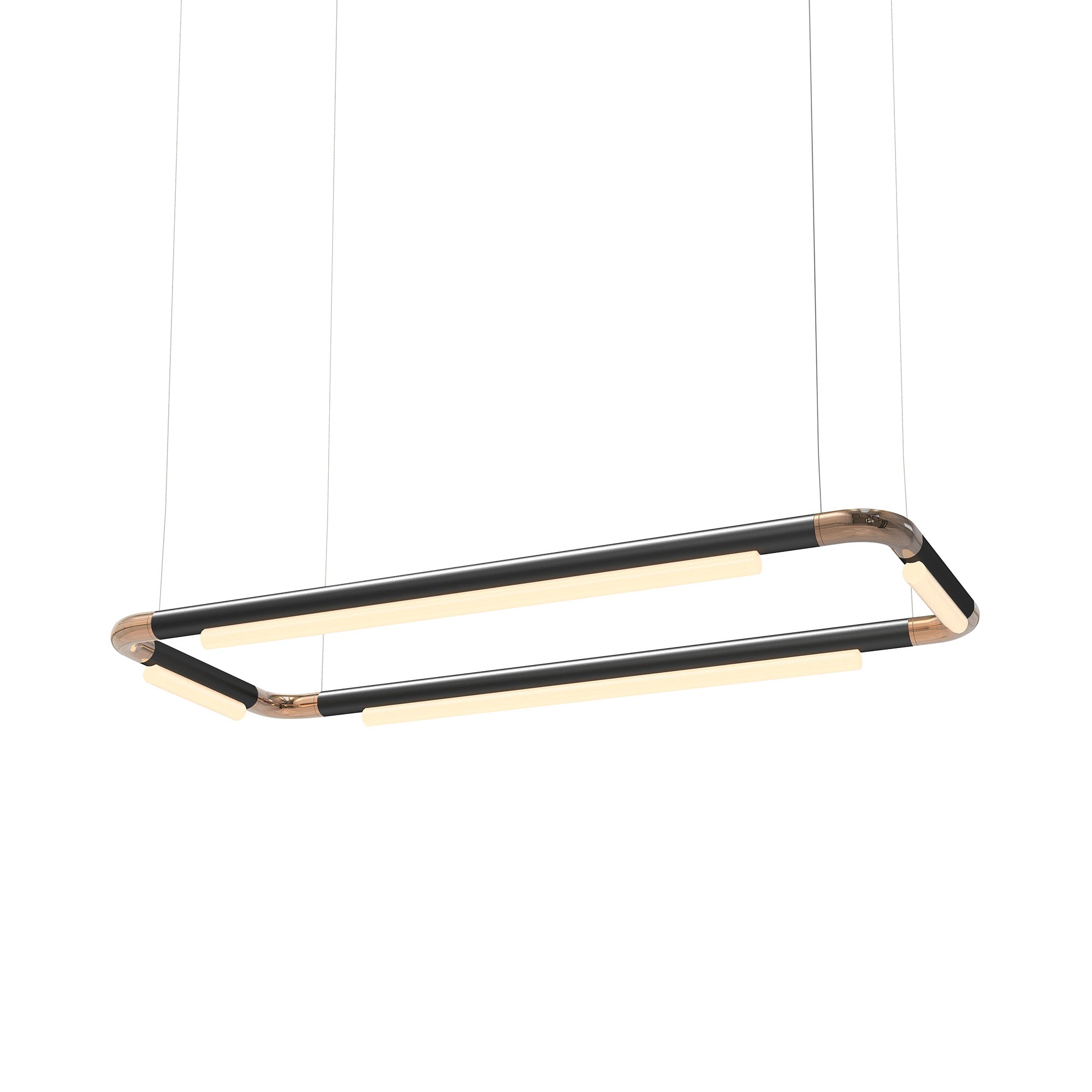 Pipeline CM4 Pendant Light: Black + Copper