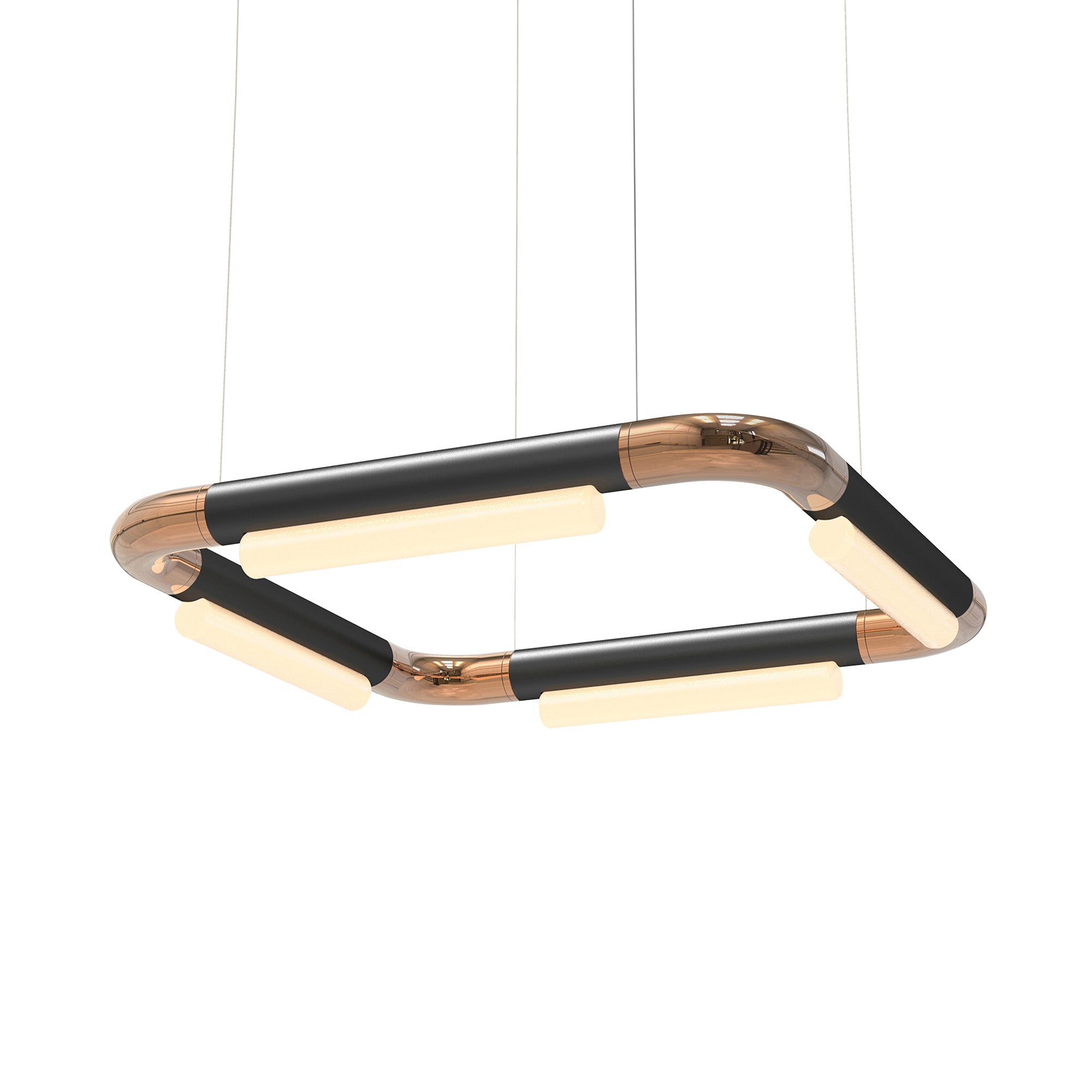 Pipeline CM5 Pendant Light: Black + Copper