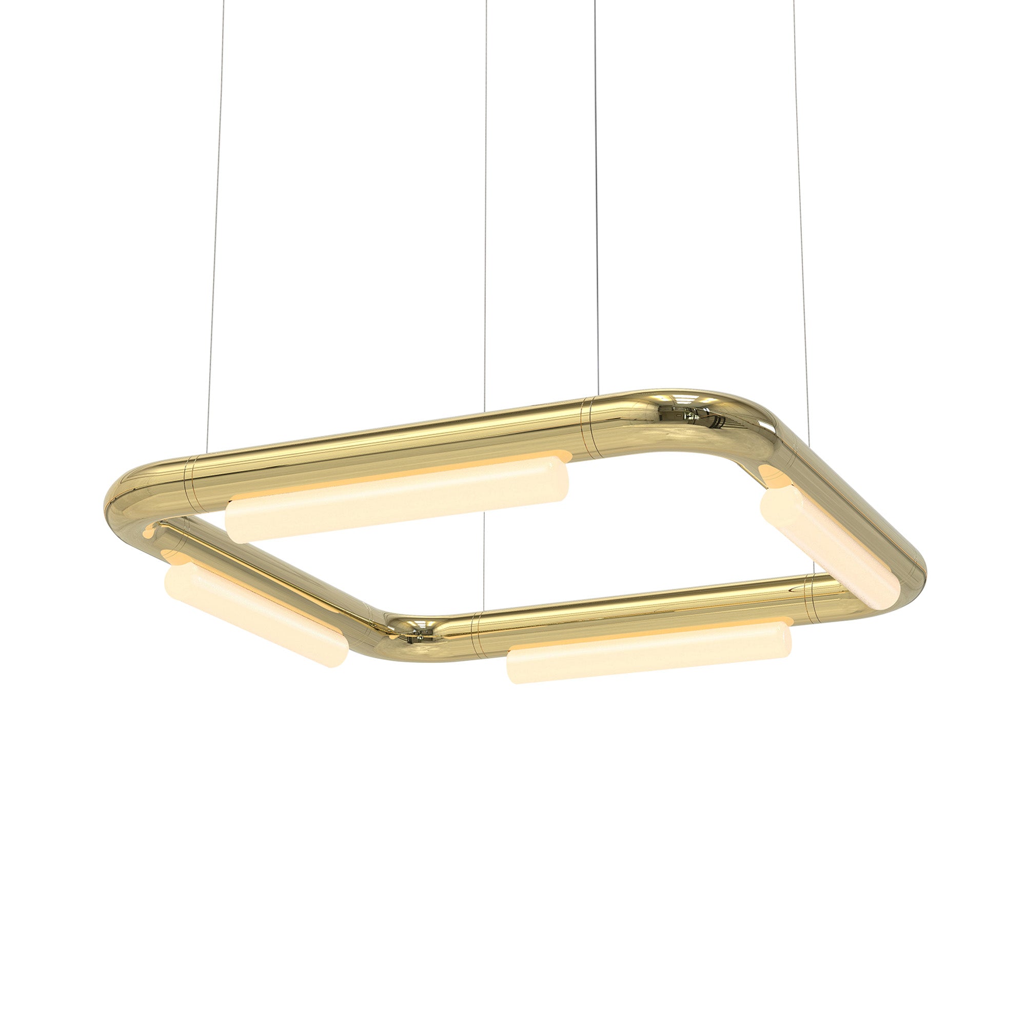 Pipeline CM5 Pendant Light: Brass + Brass
