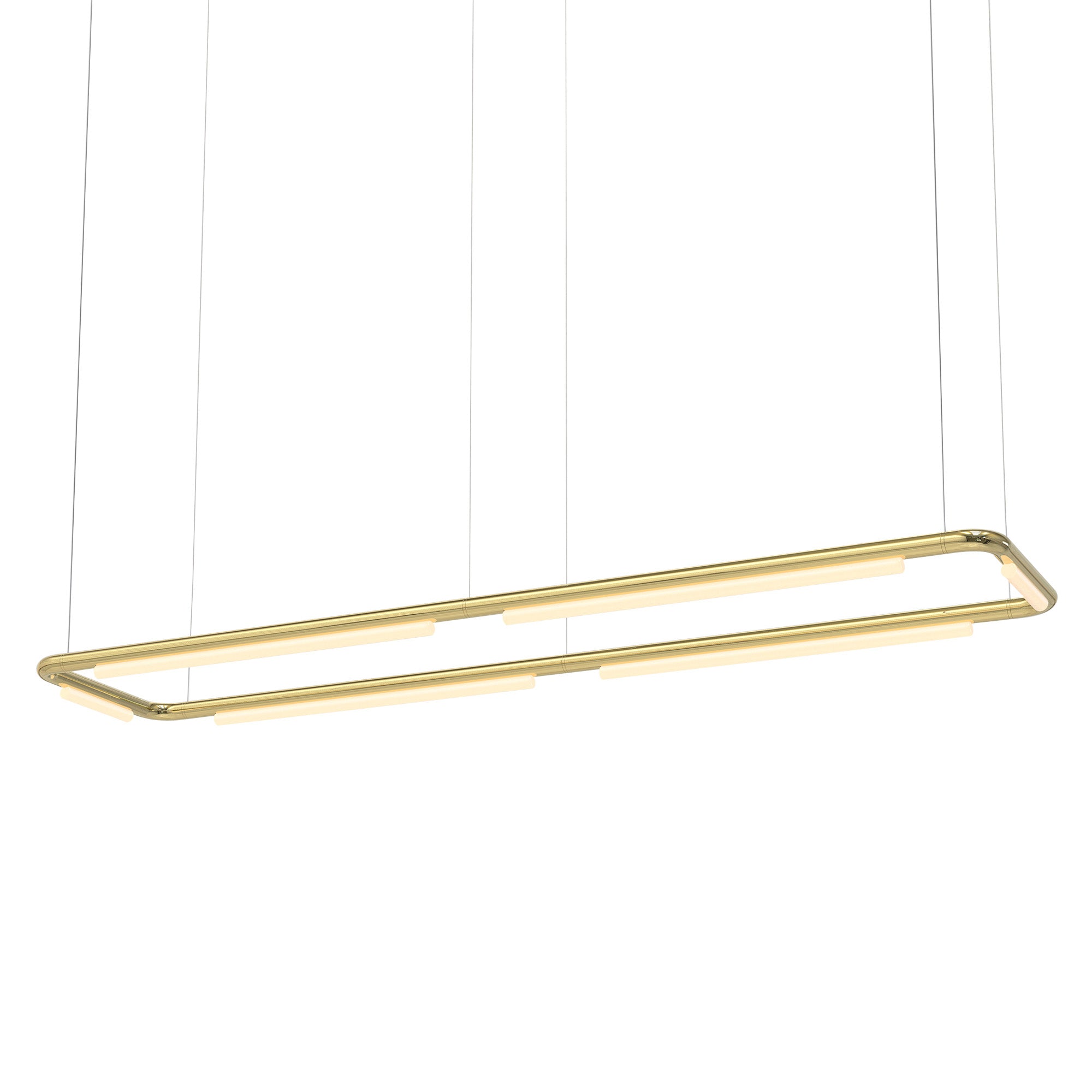 Pipeline CM8 Pendant Light: Brass + Brass