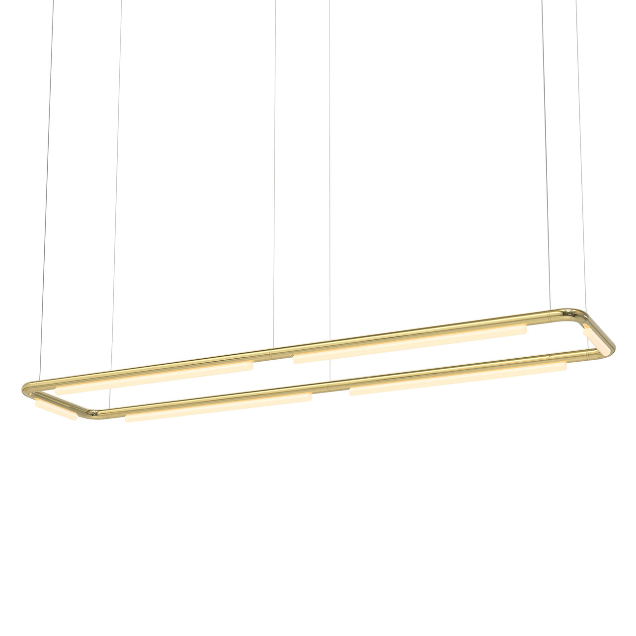 Pipeline CM8 Pendant Light: Brass + Brass