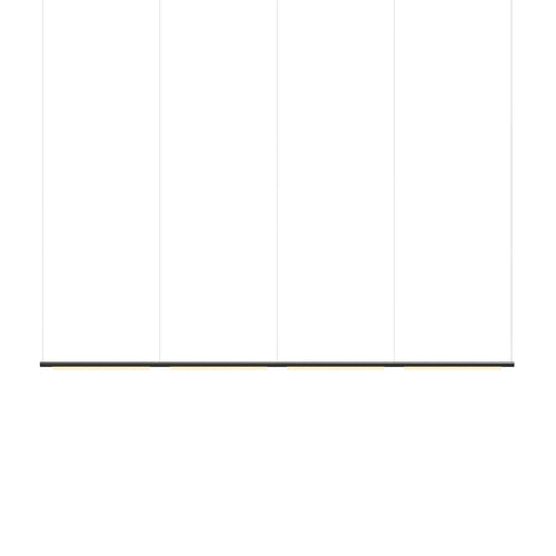 Pipeline 125.4 Linear Pendant Light: Black + Black