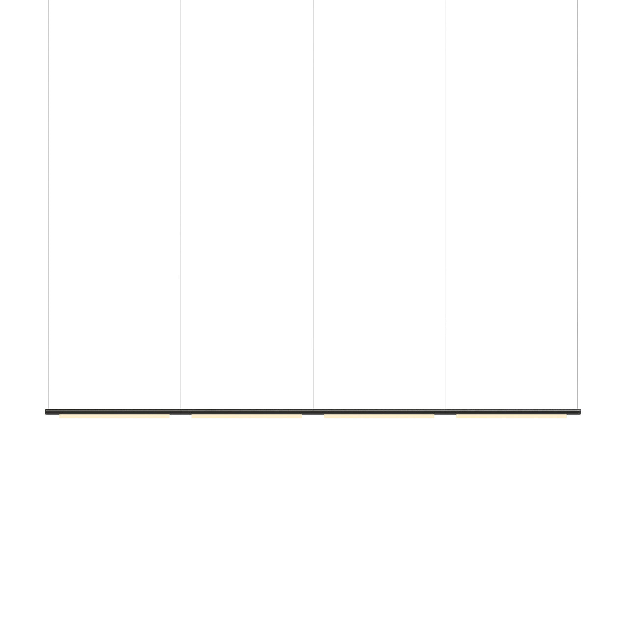 Pipeline 125.4 Linear Pendant Light: Black + Black