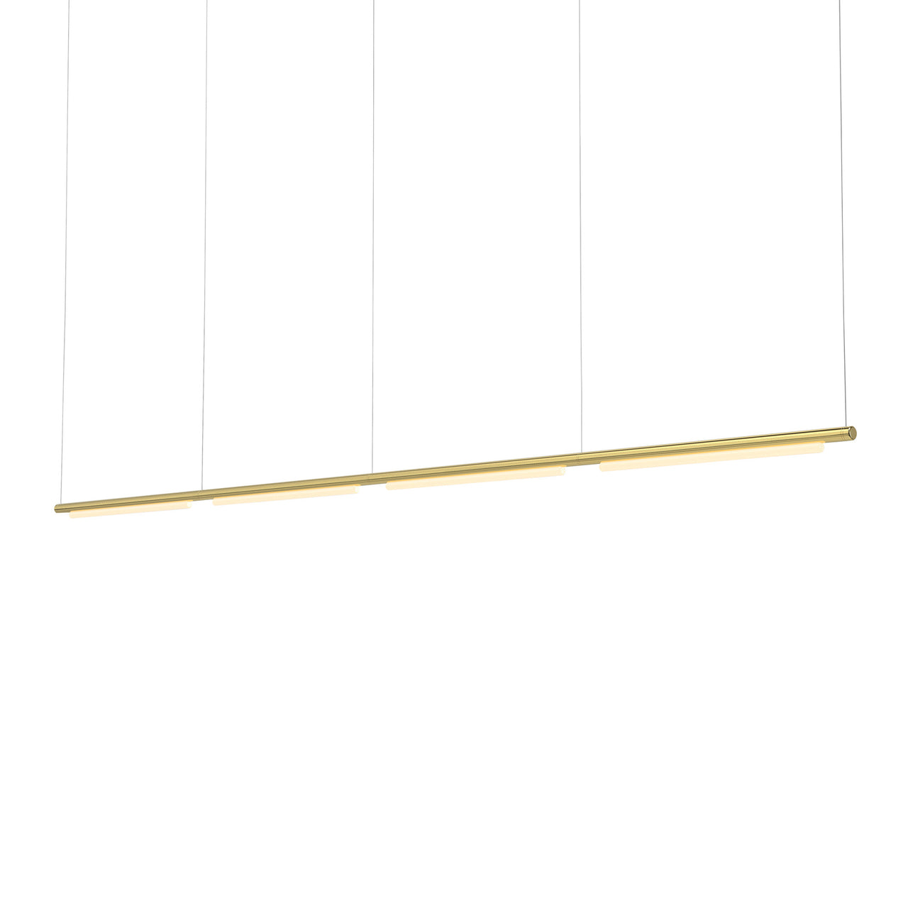 Pipeline 125.4 Linear Pendant Light: Brass + Brass