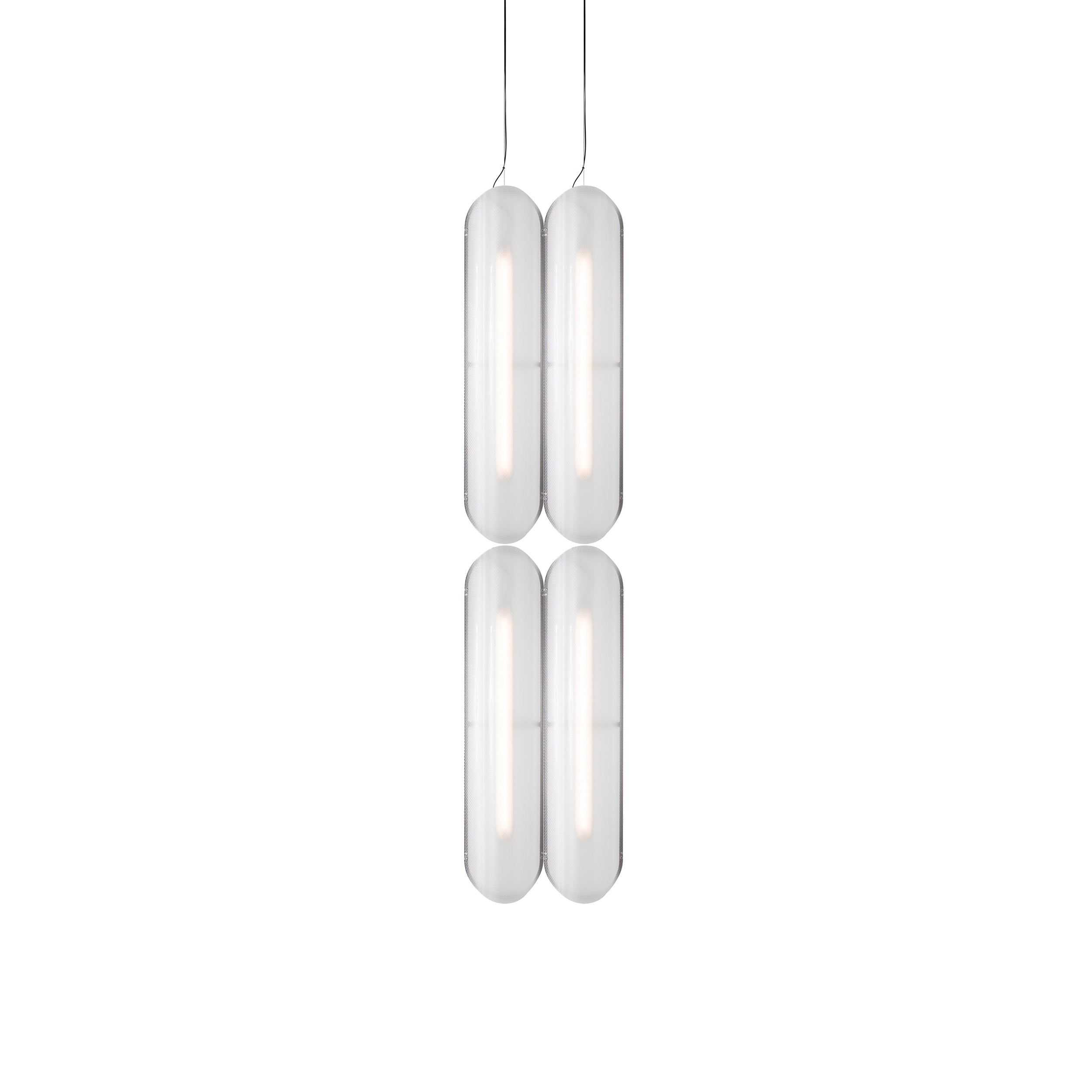 Vale System Pendant Light: Vertical + Side-to-End + Silica + Vale 4 - SE