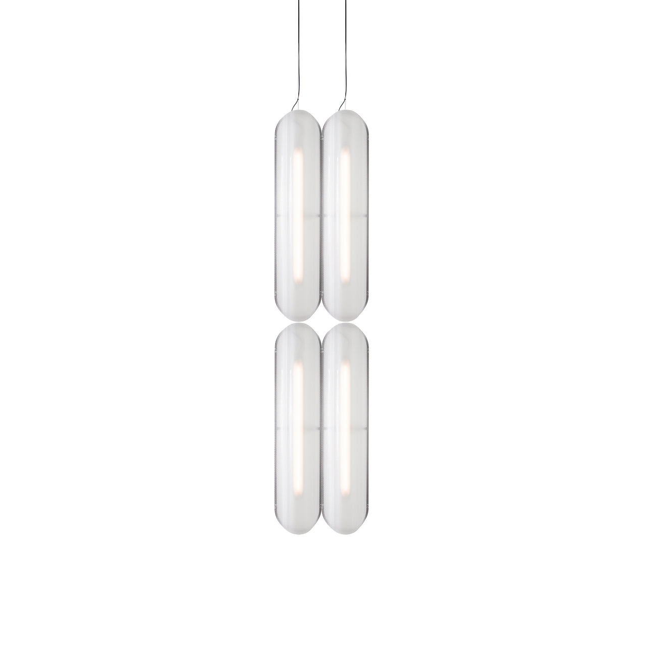 Vale System Pendant Light: Vertical + Side-to-End + Silica + Vale 4 - SE