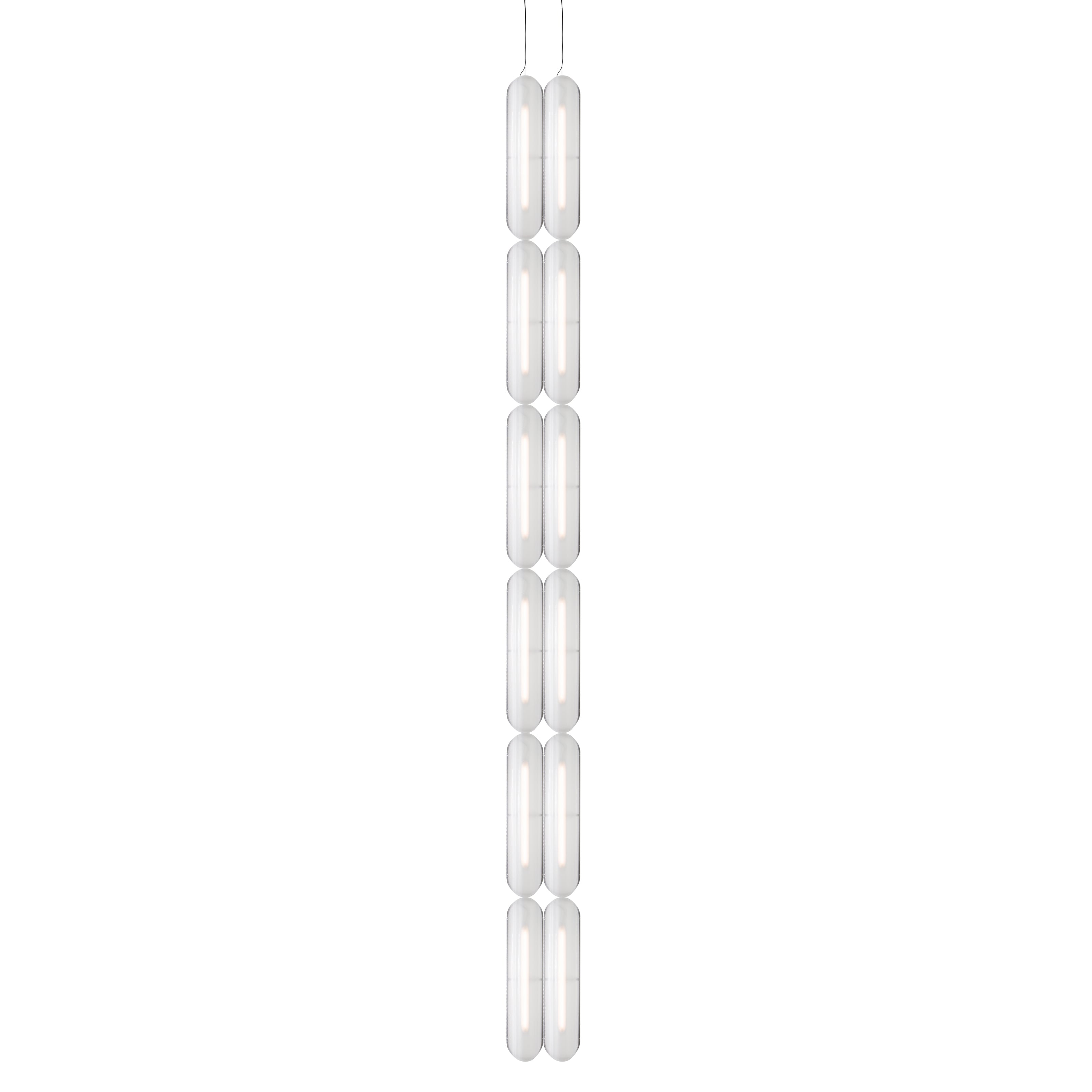 Vale System Pendant Light: Vertical + Side-to-End + Silica + Vale 6 - SE