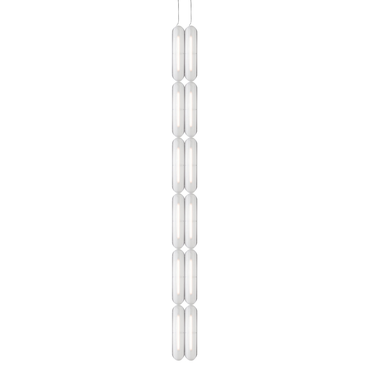 Vale System Pendant Light: Vertical + Side-to-End + Silica + Vale 6 - SE