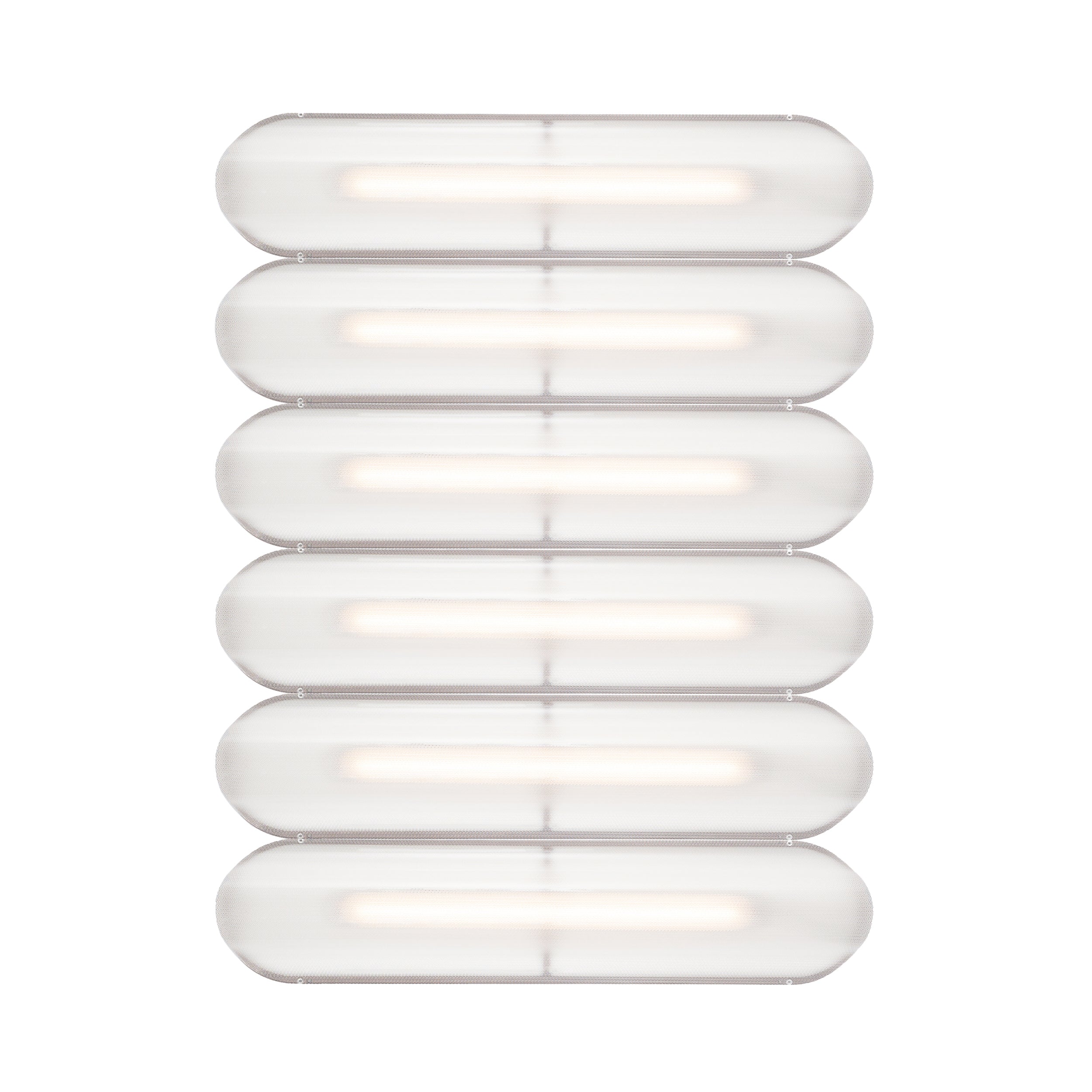 Vale System Ceiling/Wall Light: Horizontal + Side-to-Side + Vale 6 + Rust