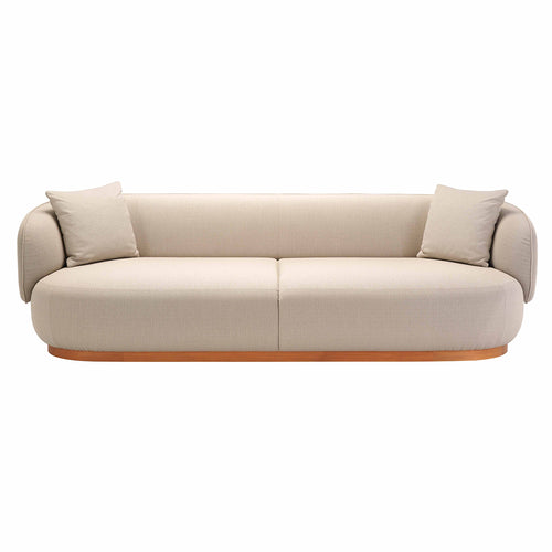 Azabu Residence 3 Seater Sofa A-S02: Keyaki Brown + Coda 2