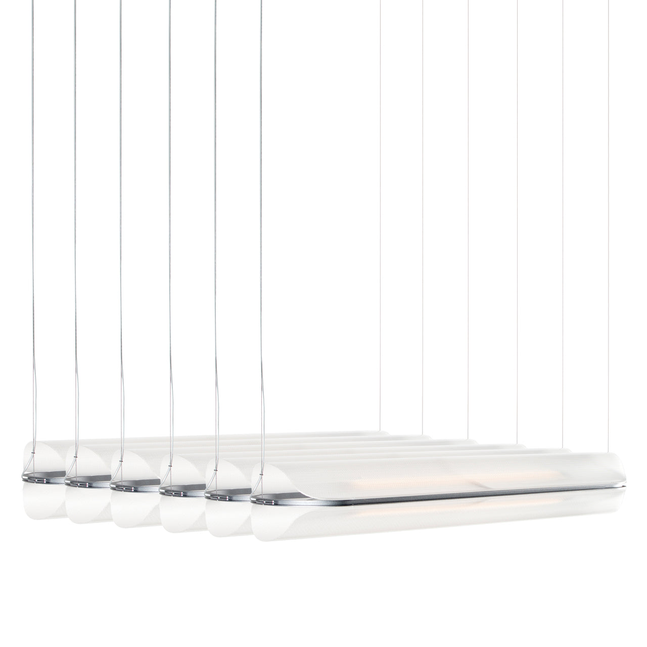 Vale System X-Axis Pendant Light: Horizontal + Side-to-Side + Vale 6 + Anthracite