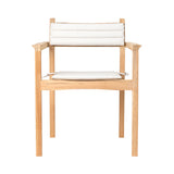 AH502 Outdoor Dining Chair with Armrest: Stacking + With Seat + Back Cushion