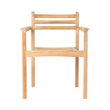 AH502 Outdoor Dining Chair with Armrest: Stacking + Without Cushion