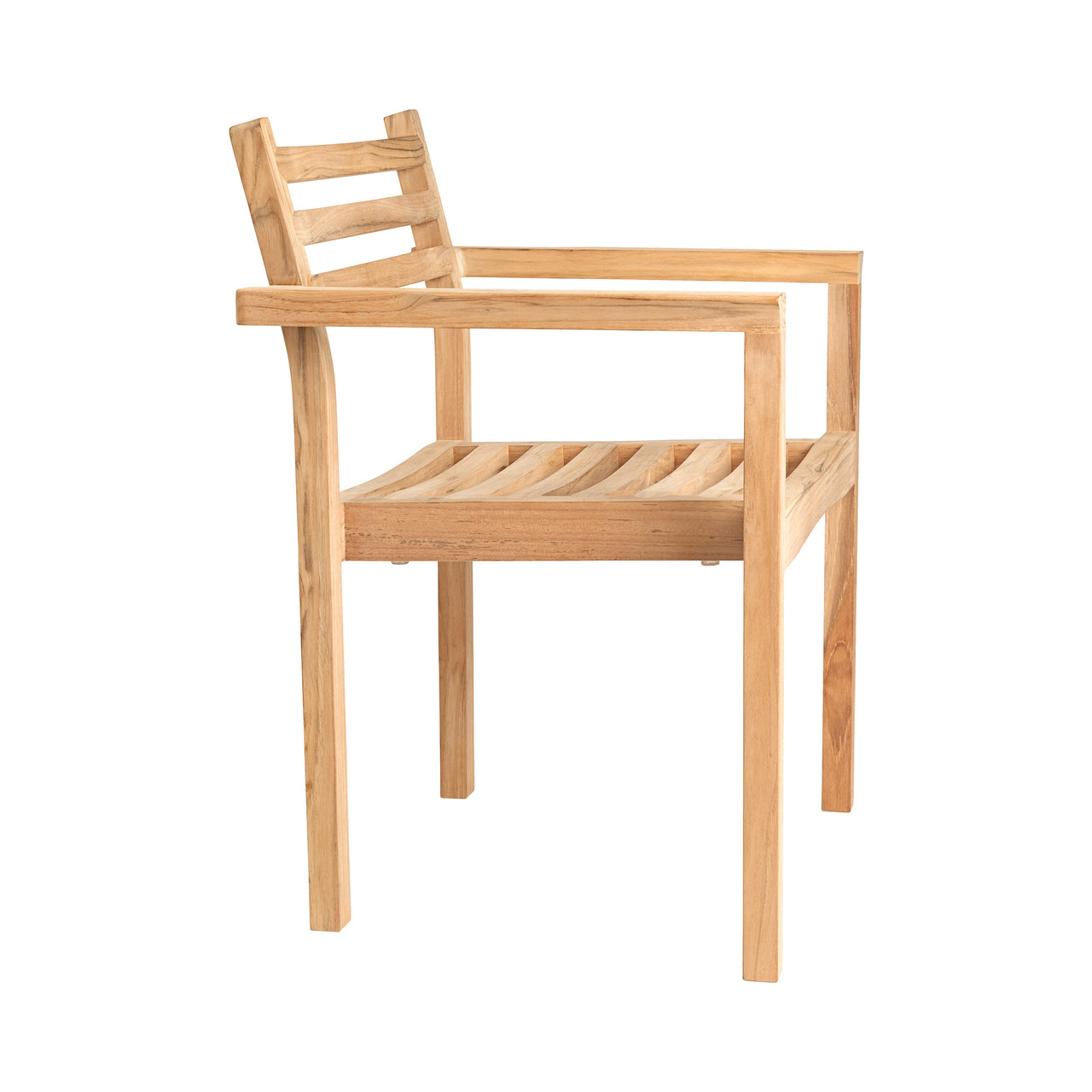 AH502 Outdoor Dining Chair with Armrest: Stacking + Without Cushion