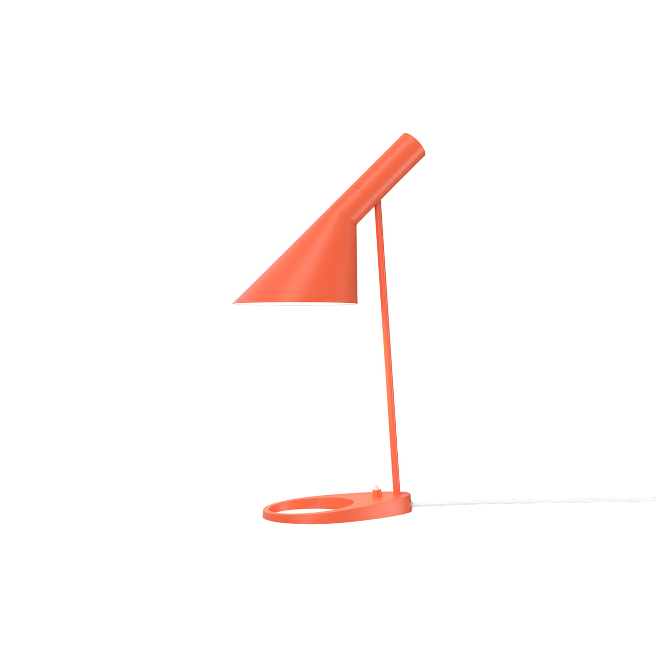 AJ Table Lamp: Electric Orange + 10W + White