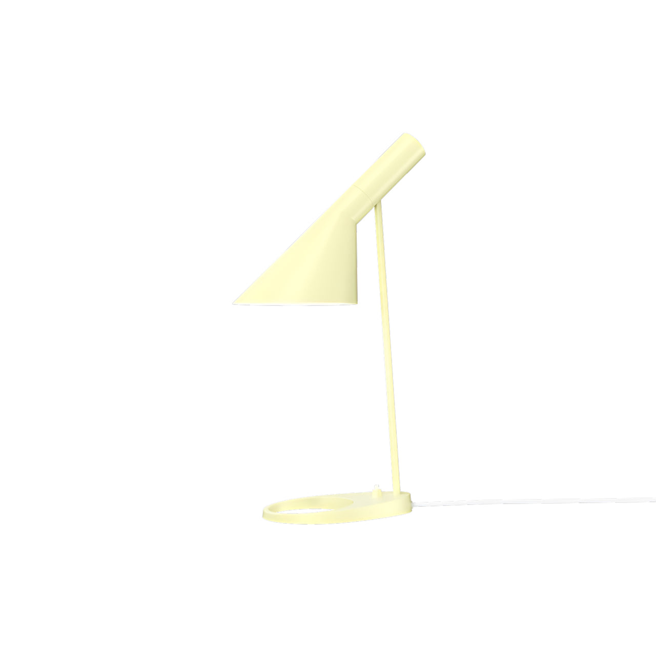 AJ Table Lamp: Soft Lemon + 10W + White