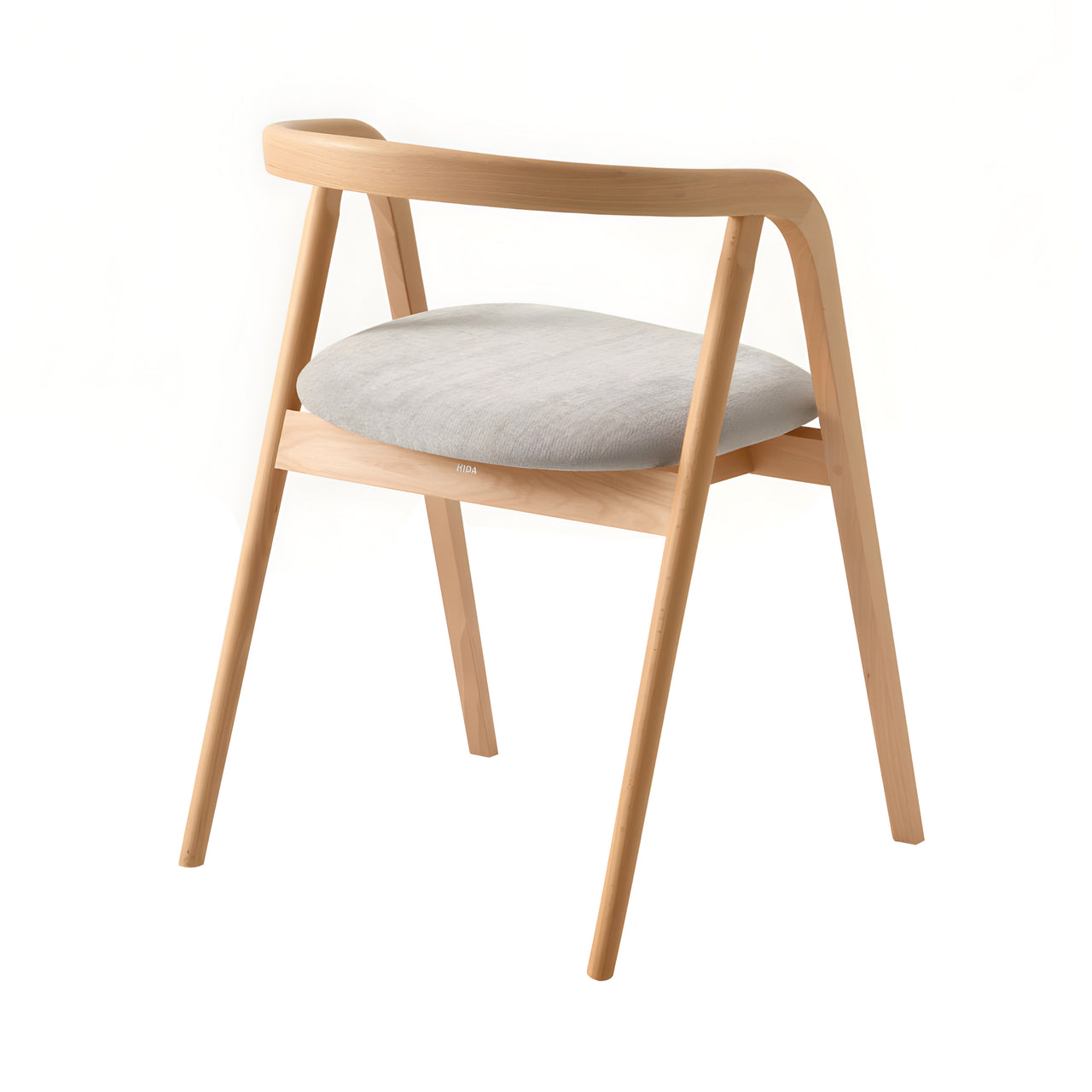Shika Armchair: Seat Upholstered + Beech