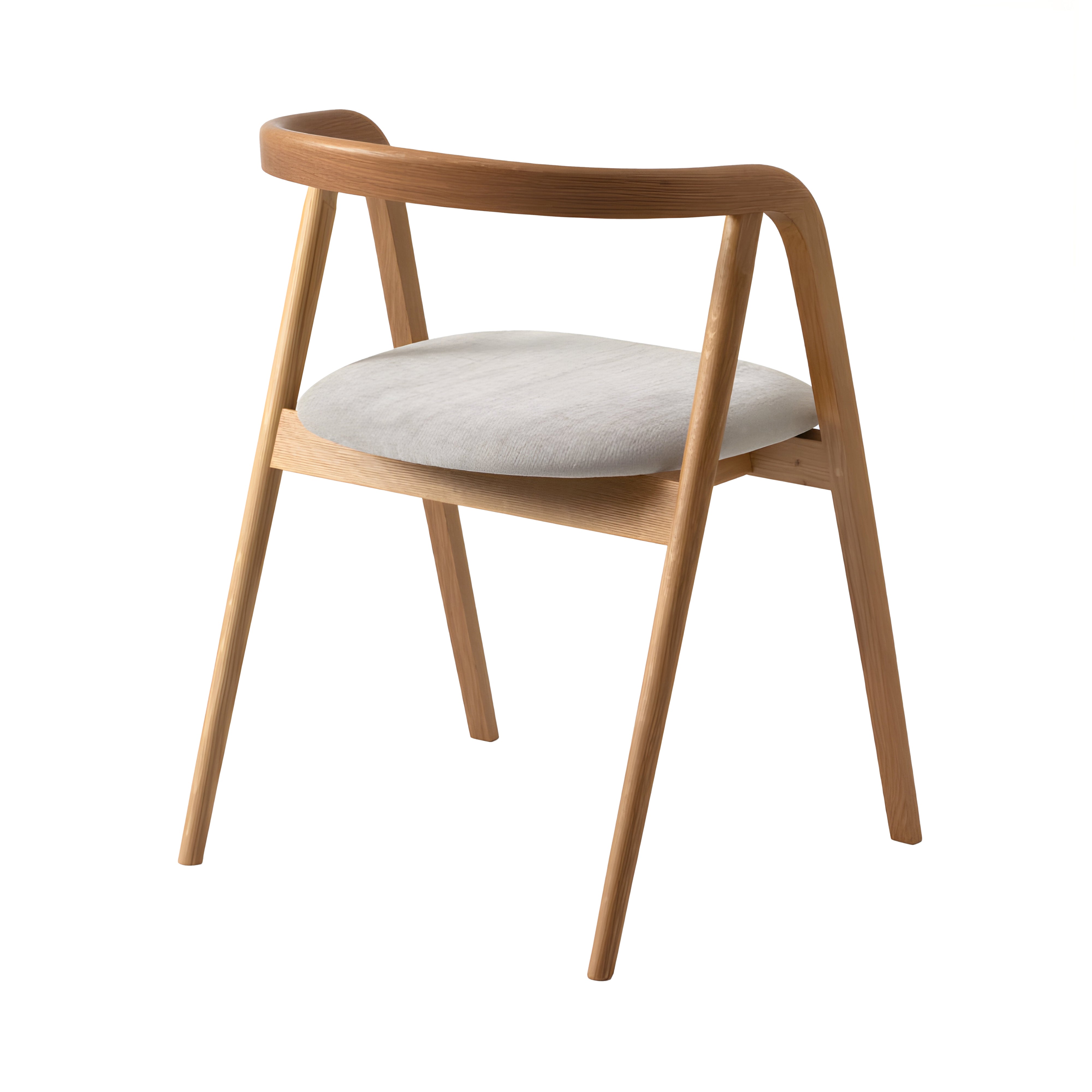 Shika Armchair: Seat Upholstered + White Oak