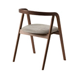 Shika Armchair: Seat Upholstered + Walnut